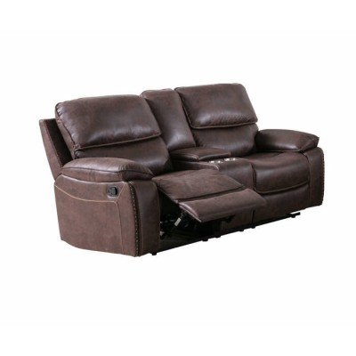 Causeuse inclinable avec console Kincaide 99934BRW (Brun)