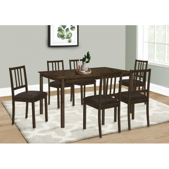 Ensemble table et six chaises I1302-I1304-I1304-I1304 (Espresso)