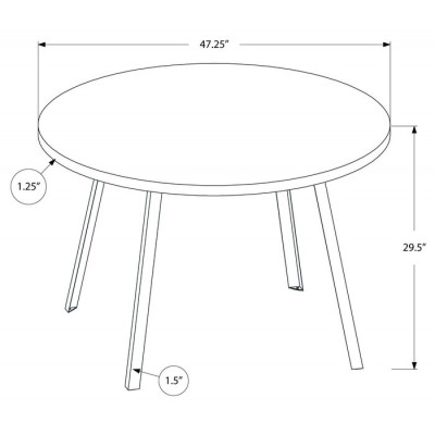 Ensemble table et 4 chaises I1153-I1187-I1187 (Noir)