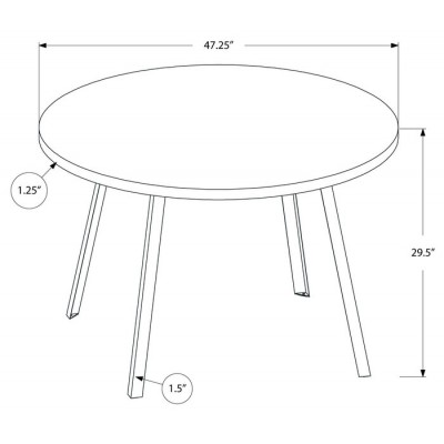 Ensemble table et 4 chaises I1153-I1123-I1123 (Noir)