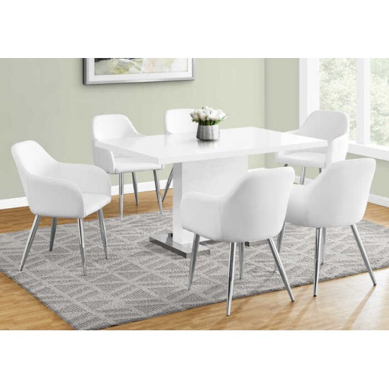 Ensemble table et six chaises I1090-I1190-I1190-I1190 (Blanc)