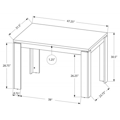 Ensemble table et quatre chaises I1164-I1106-I1106