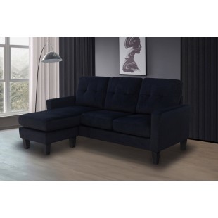 Sofa chaise longue T1228 (Noir)
