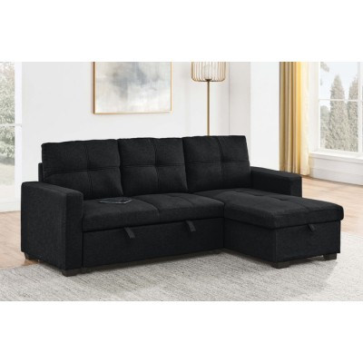 Sofa chaise longue T-1247 (Noir)