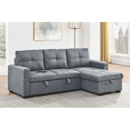 Sofa chaise longue T-1247 (Gris)