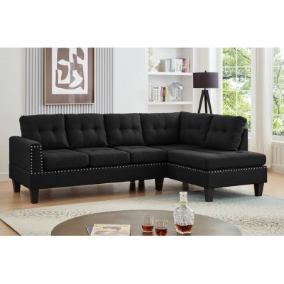 Sofa sectionnel reversible T1234 (Noir)