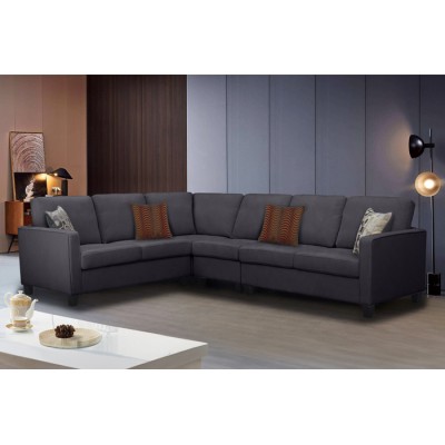 Sofa sectionnel reversible T1235 (Gris)