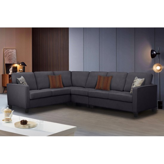 Sofa sectionnel reversible T1235 (Gris)