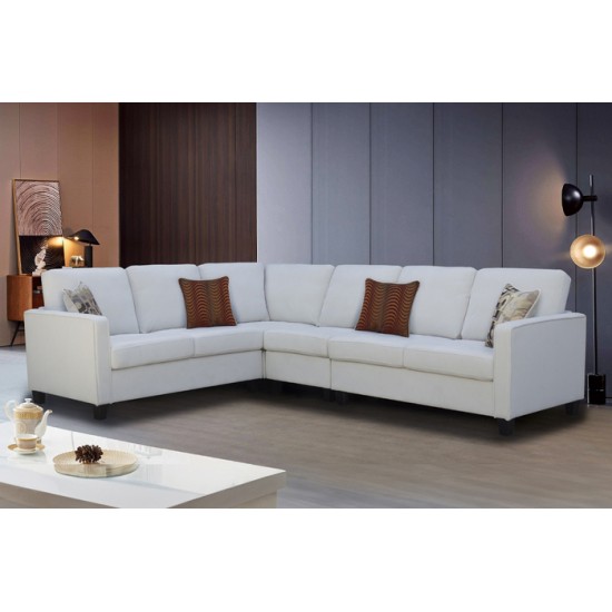 Sofa sectionnel reversible T1235 (Blanc cassé)