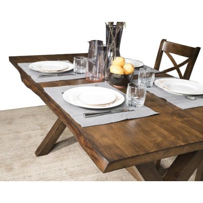 Ensemble table, deux chaises et un banc Live Edge