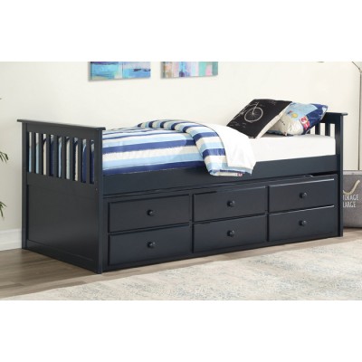 Lit capitaine simple T-2100 (Bleu Marin)