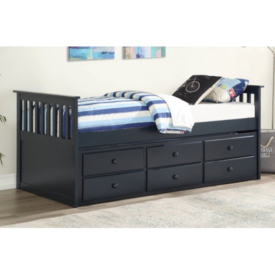 Lit capitaine simple T-2100 (Bleu Marin)