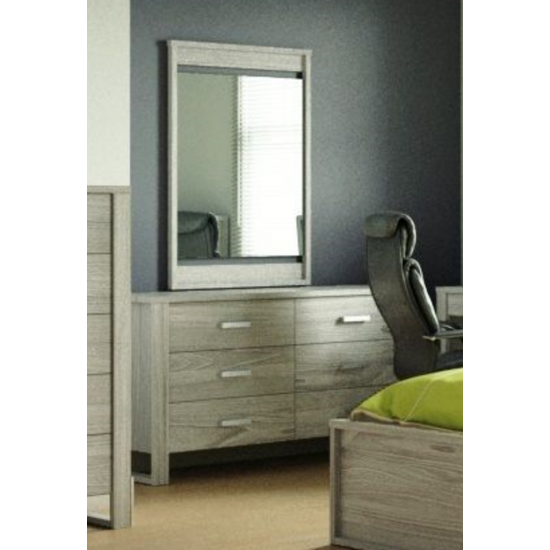 Bureau double avec miroir 5258 (Cendré)