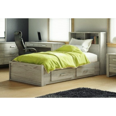 Lit simple avec rangement 5258 (Cendré)