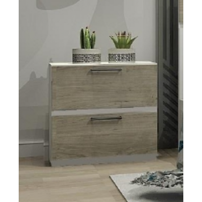 Table de chevet 9490 (Blanc/Grisaille)