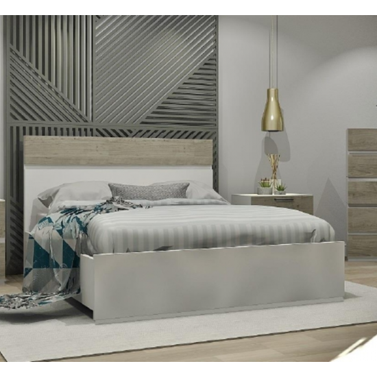 Lit queen 9490 (Blanc/Grisaille)