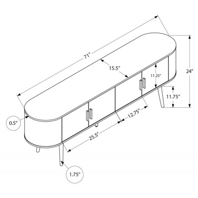 Meuble audio-video 72"L I2799