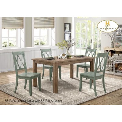 Ensemble table et quatre chaises Janina