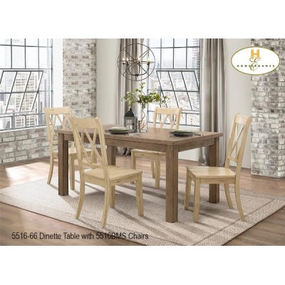 Ensemble table et quatre chaises Janina