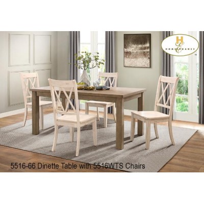Ensemble table et quatre chaises Janina