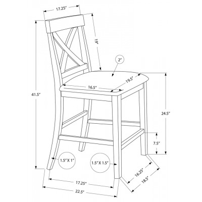 Ensemble 7mcx. hauteur comptoir I1387-I1388