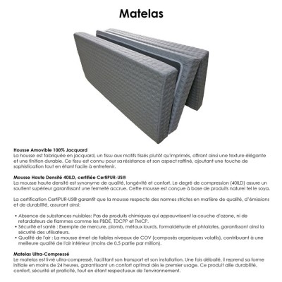 Lit Cabinet Queen Triade avec matelas (Fashionista) C60582.92.UK+MATQ1.8D