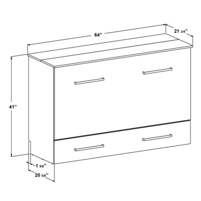 Lit Cabinet Queen Triade avec matelas (Fashionista) C60582.92.UK+MATQ1.8D