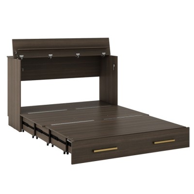 Lit Cabinet Queen Triade avec matelas (Tuxedo) C6009.92.UK+MATQ1.8D