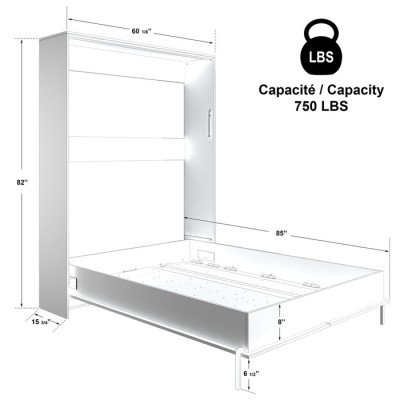 Lit double escamotable James (Beauté Naturelle) C19581.91.AK