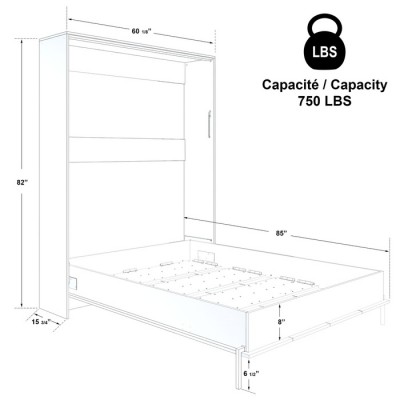 Lit double escamotable Kimberly (Blanc) W4811.91.SK