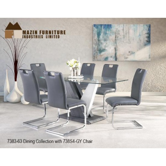 Ensemble table et six chaises Modern