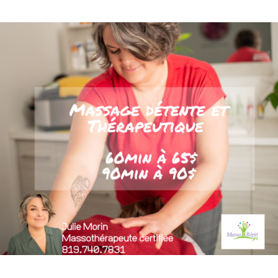 Massage de détente-Thérapeutique 60min