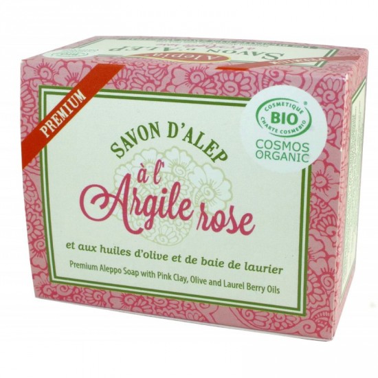Savon d'Alep Premium Bio 125g - Argile Rose