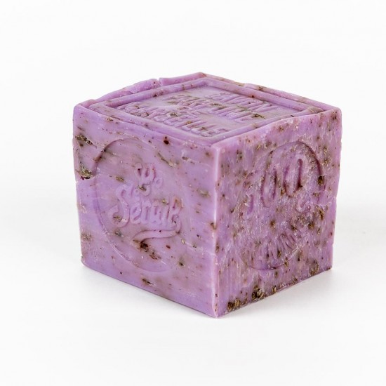 Cube de savon de Marseille 300g - Fleurs de lavande broyées