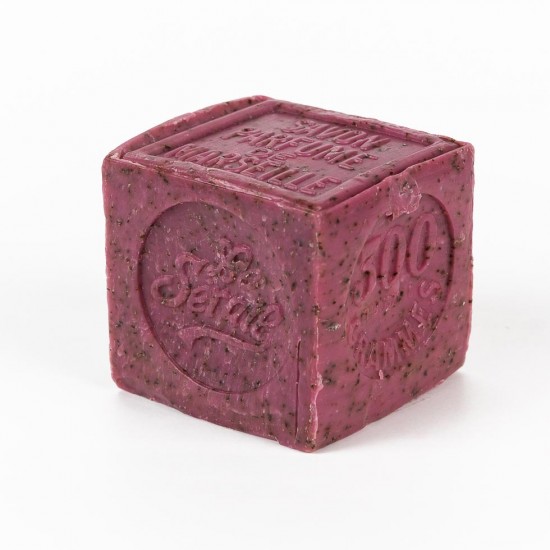 Cube de savon de Marseille 300g - Vignes Rouges broyées