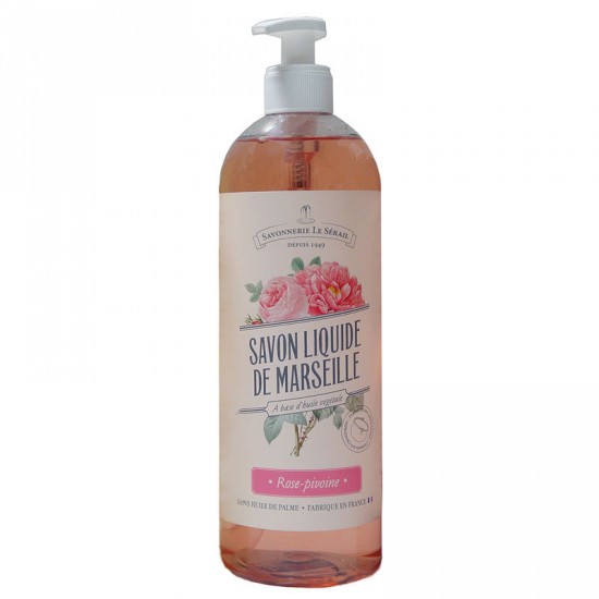 Savon liquide de Marseille Le Sérail 750ml - Rose-Pivoine