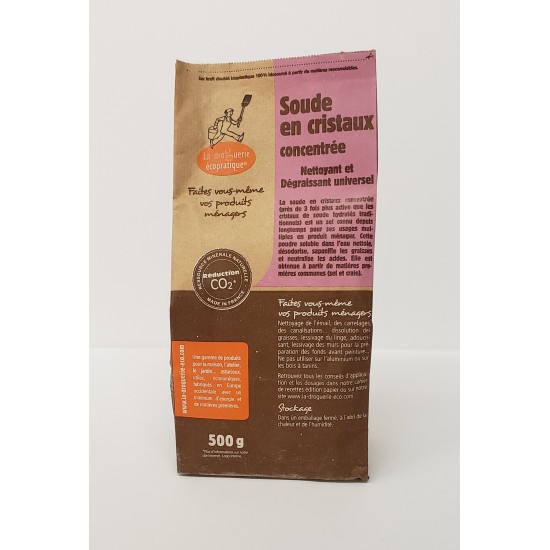 Soude en cristaux  500g - Sac kraft 