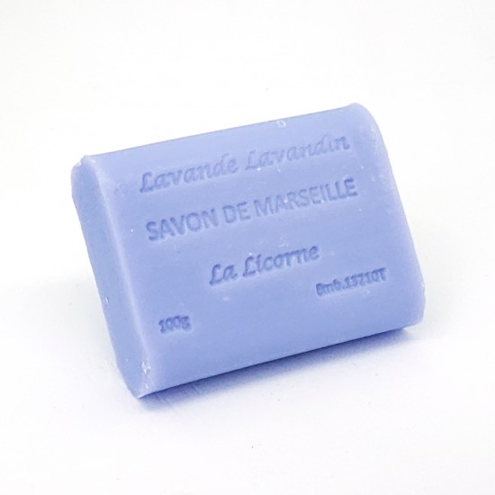 Barre de savon de Marseille 100g - Lavande bleue