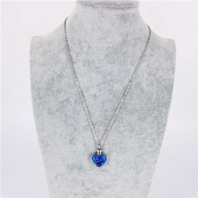 Collier URNE-CENDRE Coeur BLEU