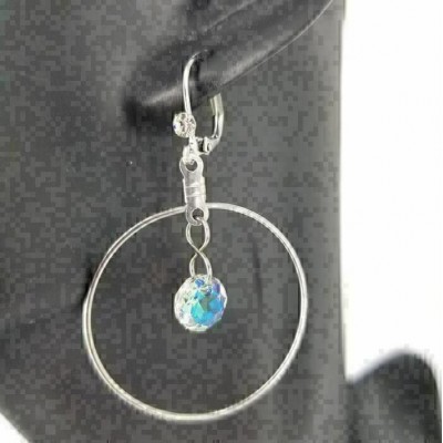 Boucles d'oreilles ANNEAU ET SWAROVSKI