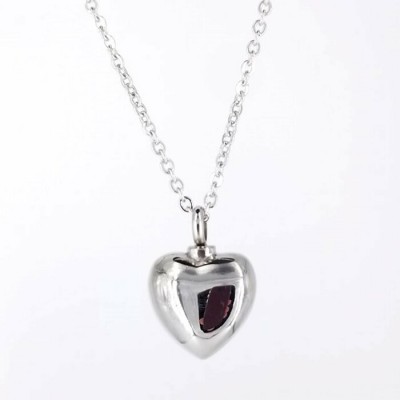 Collier URNE-CENDRE Coeur plein