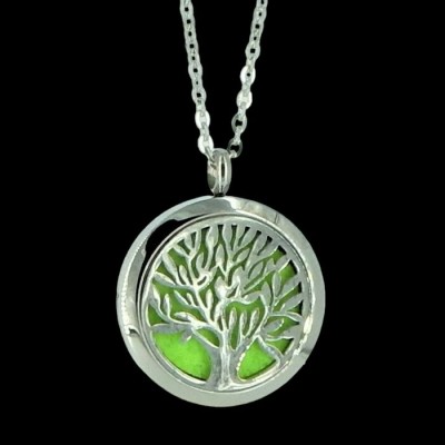 Collier DIFFUSEUR avec pendentif Arbre de Vie  en acier inoxydable