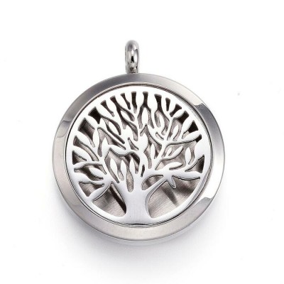 Collier DIFFUSEUR avec pendentif Arbre de Vie  en acier inoxydable