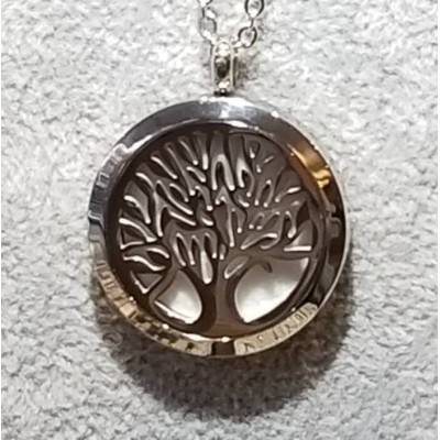 Collier DIFFUSEUR avec pendentif Arbre de Vie  en acier inoxydable