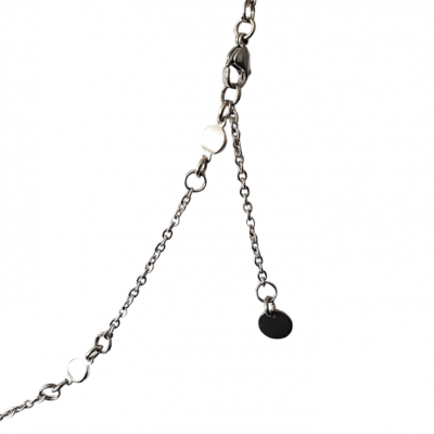 Collier court avec pendentif ANNEAU en Acier inoxydable