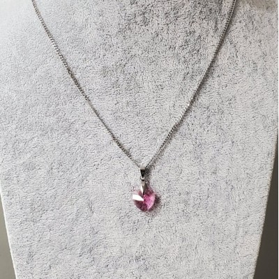 Collier MOIS DE NAISSANCE avec COEUR SWAROVSKI  