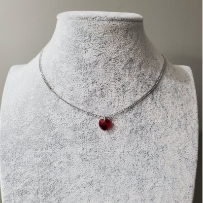 Collier MOIS DE NAISSANCE avec petit COEUR SWAROVSKI  