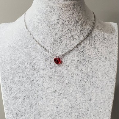 Collier MOIS DE NAISSANCE avec petit COEUR SWAROVSKI  