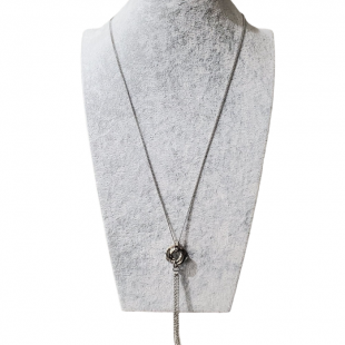 Collier pendentif TROIS ANNEAUX acier inoxydable