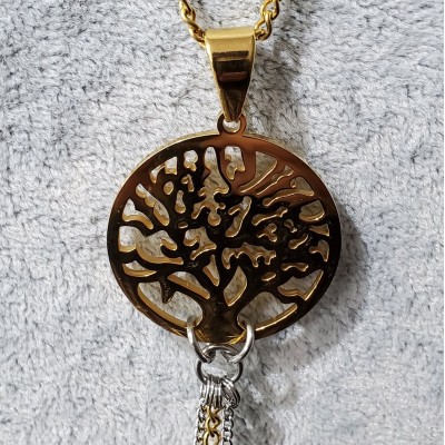 Collier ARBRE DE VIE acier inoxydable OR